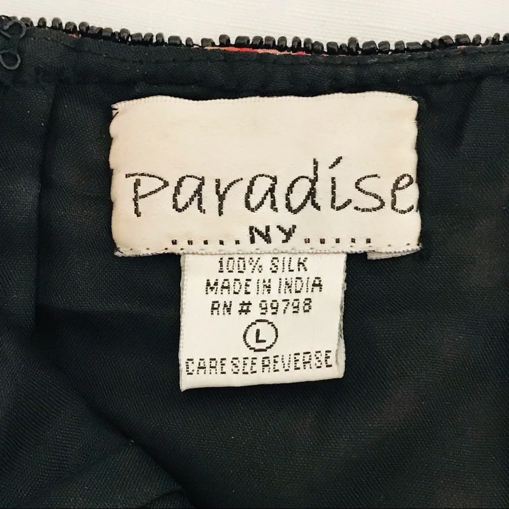 Silk Dress~Stunning & Beaded / Paradise..NY. / Host Pick - Picture 10 of 16